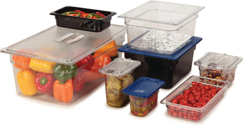 StorPlus™ DRAIN GRATE FOOD PAN PLASTIC CLEAR 1/2 SIZE