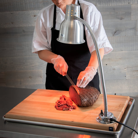 Carlisle LAMP HEAT FLEXIGLOW™ SINGLE ARM W/ BOARD & PAN ALUMINUM 24