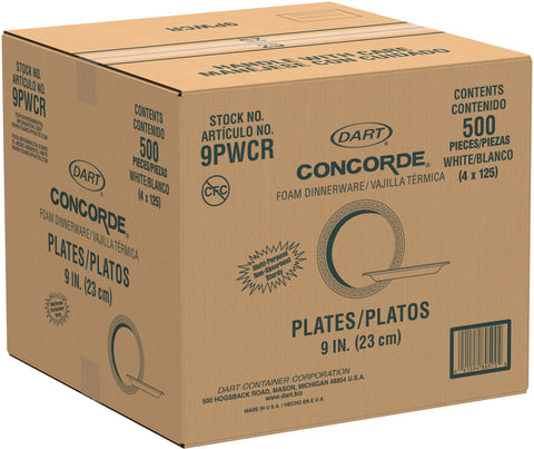 Plate Foam Non-laminated White 9
