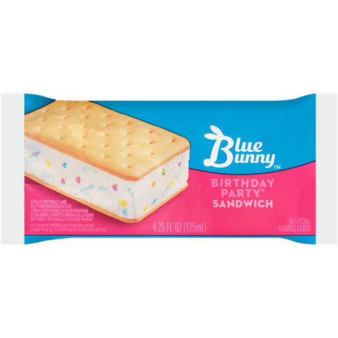 Blue Bunny Birthday Party Sandwich Bar, 4.25 Fluid Ounce -- 24 per case