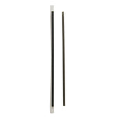 Solo® STRAW WRAPPED JUMBO BLACK PLASTIC 10.25