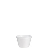 Container Foam White Food Squat 6 Oz