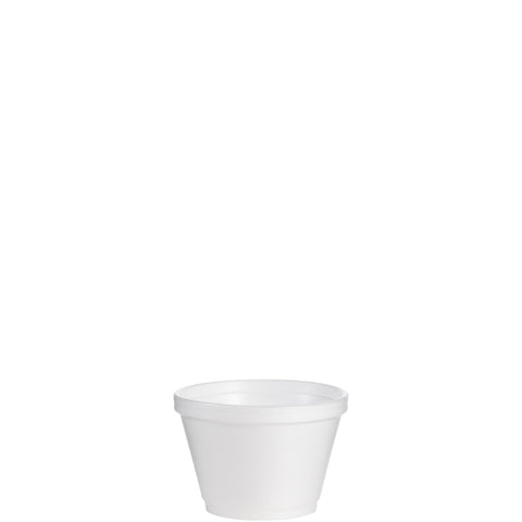 Container Foam White Food Squat 6 Oz