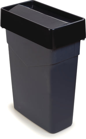 Carlisle CONTAINER WASTE TRIMLINE™ RECTANGLE TRASH CAN GREY 15 GAL