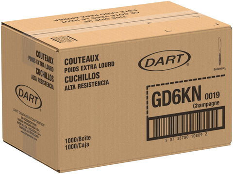 Max Packaging KNIFE PLASTIC EXTRA HEAVY WEIGHT CHAMPAGNE PS