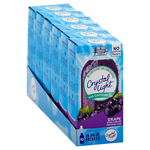 Crystal Light On The Go Grape Powdered Soft Drink Mix, 0.11 Ounce - 10 per pack -- 12 packs per case.