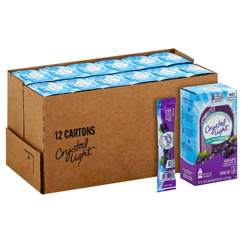 Crystal Light On The Go Grape Powdered Soft Drink Mix, 0.11 Ounce - 10 per pack -- 12 packs per case.
