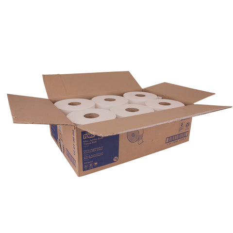 Tork 1 Ply White Septic Safe Advanced Jumbo Bath Tissue, 3.48 inch x 1200 Feet -- 12 rolls per case