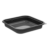 Container Plastic Square Black 1-compartment Base 8.5x8.5 36 Oz