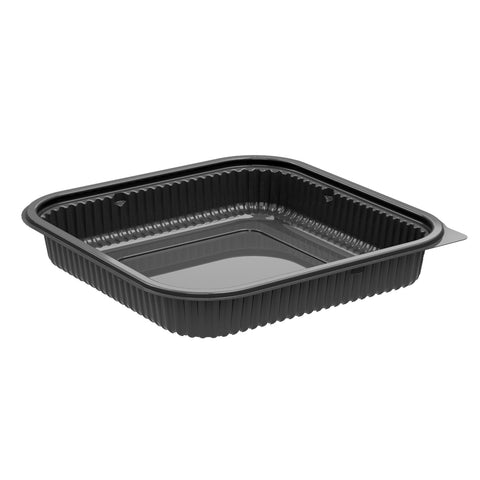 Anchor Packaging Culinary Squares Black Polypropylene Container, 36 Ounce Capacity -- 300 per case
