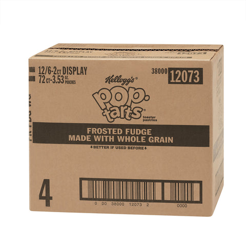 Kelloggs Pop Tarts Frosted Fudge Whole Grain Chocolate Toaster Pastry, 3.53 Ounce -- 72 per case.