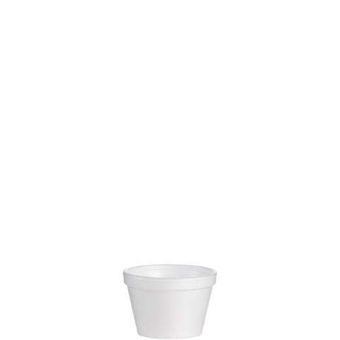 Container Foam Squat White 3.5 Oz