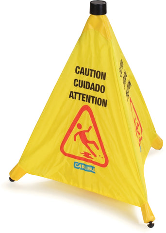 Carlisle SIGN CAUTION CONE POP-UP YELLOW 20