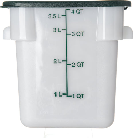 StorPlus™ CONTAINER FOOD STORAGE SQUARE POLYETHYLENE WHITE 4 QT