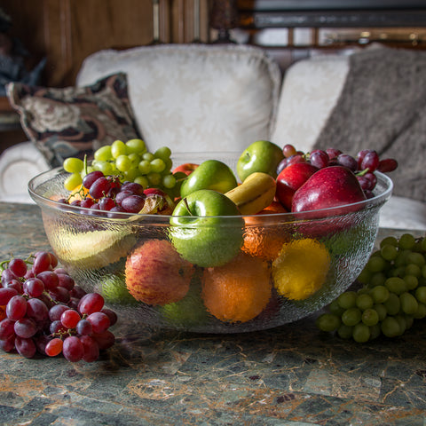 Carlisle BOWL ACRYLIC SALAD ROUND PEBBLED CLEAR 18