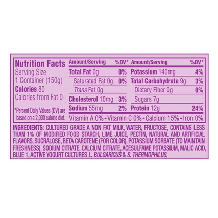 Light & Fit® YOGURT GREEK KEY LIME LIGHT N FIT