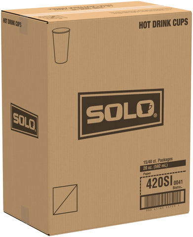 Solo Bistro® CUP PAPER HOT SINGLE SIDED POLY 20 OZ
