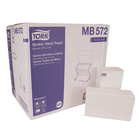 Tork Premium TOWEL MULTIFOLD SOFT XPRESS® 4-PANEL WHITE 2-PLY 9.1X14.5