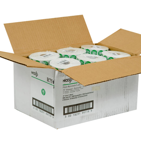 National Checking Company Dateit Green Trilingual Removable Label - Friday, 0.75 inch Circle -- 2000 per case.