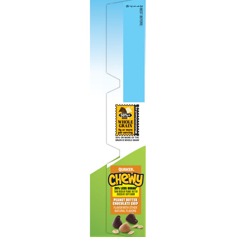 Quaker® GRANOLA BAR REDUCED SUGAR PNB CHOCOLATE CHIP