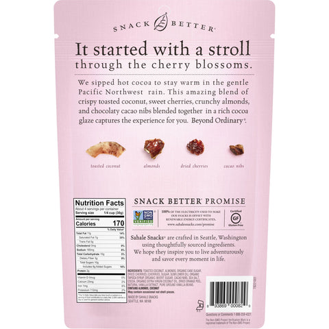 Sahale Cherry Cocoa Almond Coconut Snack Mix, 4.5 Ounce Bag -- 6 per case