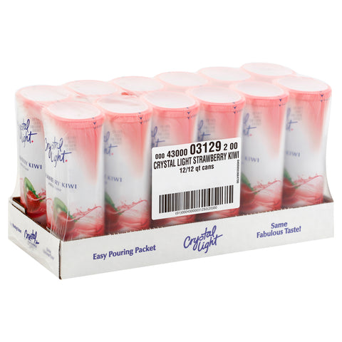 Crystal Light Strawberry Kiwi Drink Mix, 2.3 Ounce -- 12 per case.