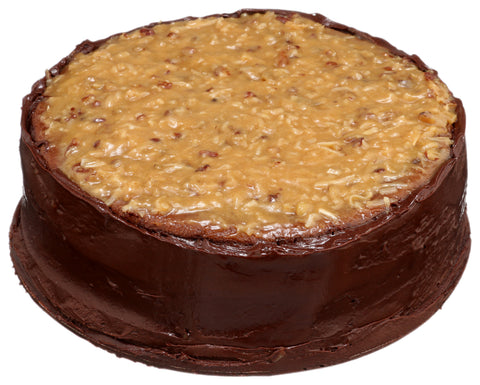 Cake Layer Iced German Chocolate Premium Un-cut Round 9
