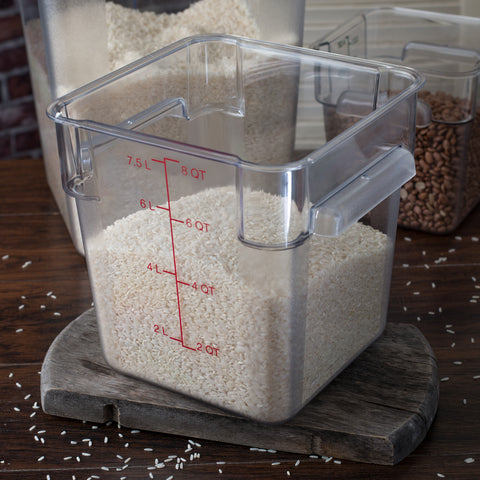 StorPlus™ CONTAINER FOOD STORAGE PLASTIC CLEAR SQUARE 8 QT