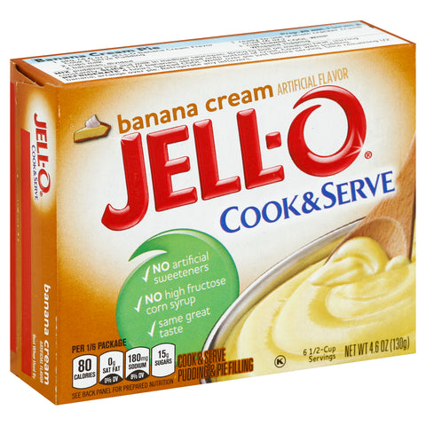 Jello Banana Pudding & Pie Filling Filling 24 Case 4.75 Ounce