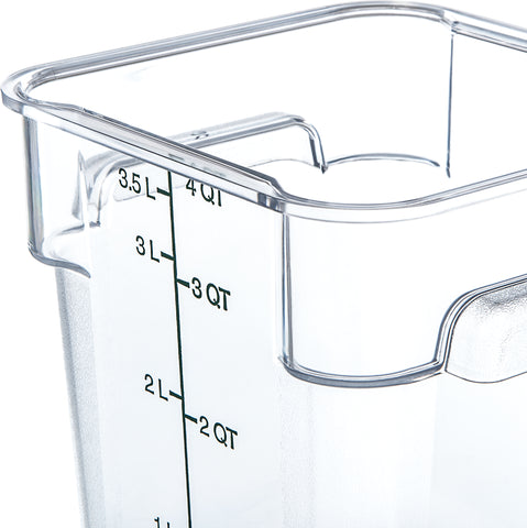 StorPlus™ CONTAINER FOOD STORAGE PLASTIC CLEAR SQUARE STORPLUS 4 QT