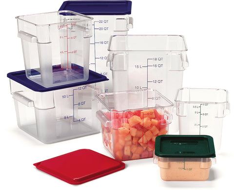 StorPlus™ CONTAINER FOOD STORAGE PLASTIC CLEAR SQUARE STORPLUS 4 QT
