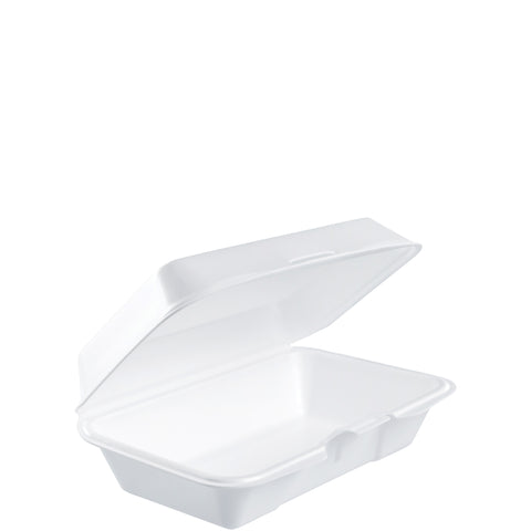 Dart CONTAINER FOAM HINGED LID 1 COMPARTMENT BLACK 6.5X9