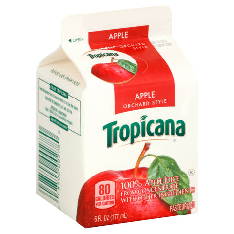 Tropicana JUICE APPLE SINGLE SERVE CARTON