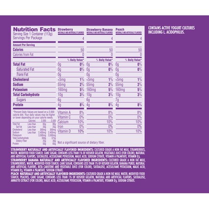 Yogurt Variety Pack Strawberry Banana/vanilla/ Blackberry