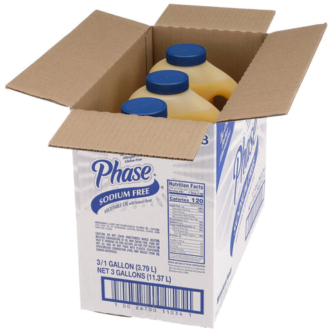 Phase No Sodium Liquid Oil, 1 Gallon -- 3 Per Case