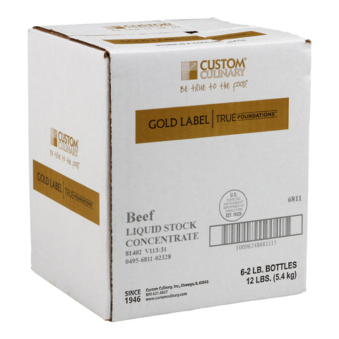 Custom Culinary® Beef Liquid Stock Concentrate 6 x 2 lb. Bottles