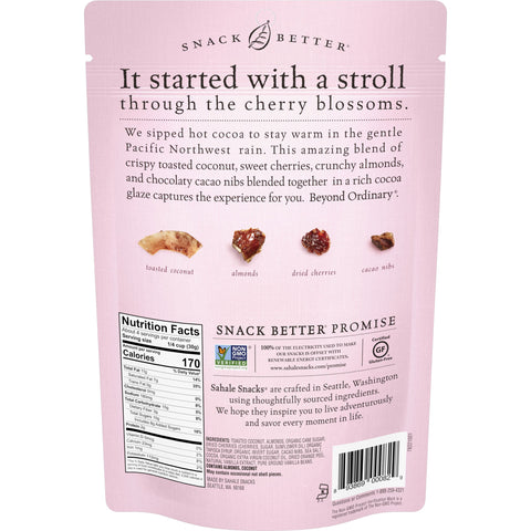 Sahale Cherry Cocoa Almond Coconut Snack Mix, 4.5 Ounce Bag -- 6 per case