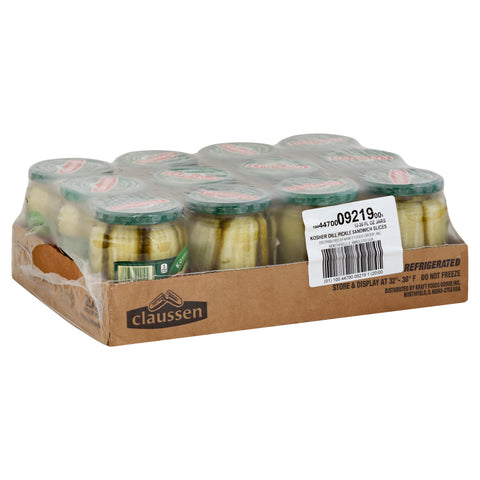 Kraft Claussen Dill Sandwich Sliced Pickle, 20 Ounce -- 12 per case.