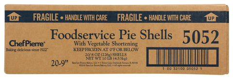 Chef Pierre SHELL PIE UNBAKES DEEP DISH VEGETABLE SHORTENING 9