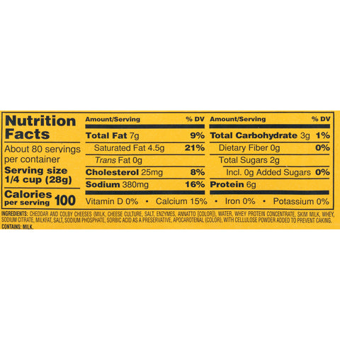 Cheese Velveeta Feather Shred Bag