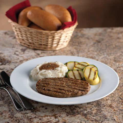 Advancepierre™ BEEF DOWN HOME CHARBROIL PATTIE FOR SALISBURY CHAR MARKED FC 4 OZ 10000076740