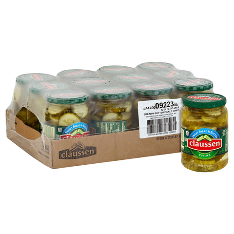 Pickle Bread & Butter Chip Glass Jar Refrigerated