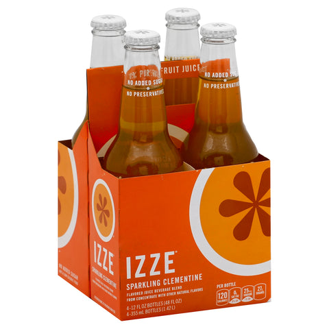 Izze JUICE CLEMENTINE SPARKLING GLASS BOTTLE