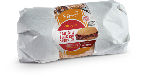 Advance Pierre Hot N Ready Barbecue Pork Rib Sandwich, 6.5 Ounce -- 12 per case.