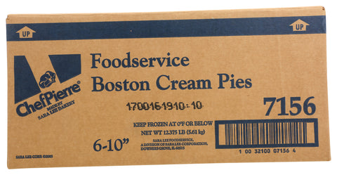 Pie Boston Cream Traditional W/ Domes 10