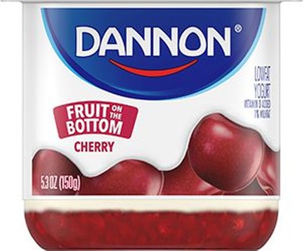 Dannon Fruit on the Bottom Cherry Low Fat Yogurt, 5.3 ounce -- 12 per case