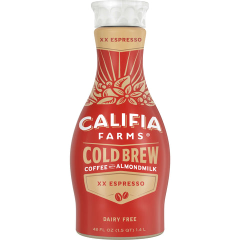 Califia Farms XX Espresso Cold Brew Iced Coffee with Almond Milk, 10.5 Fluid Ounce -- 8 per case
